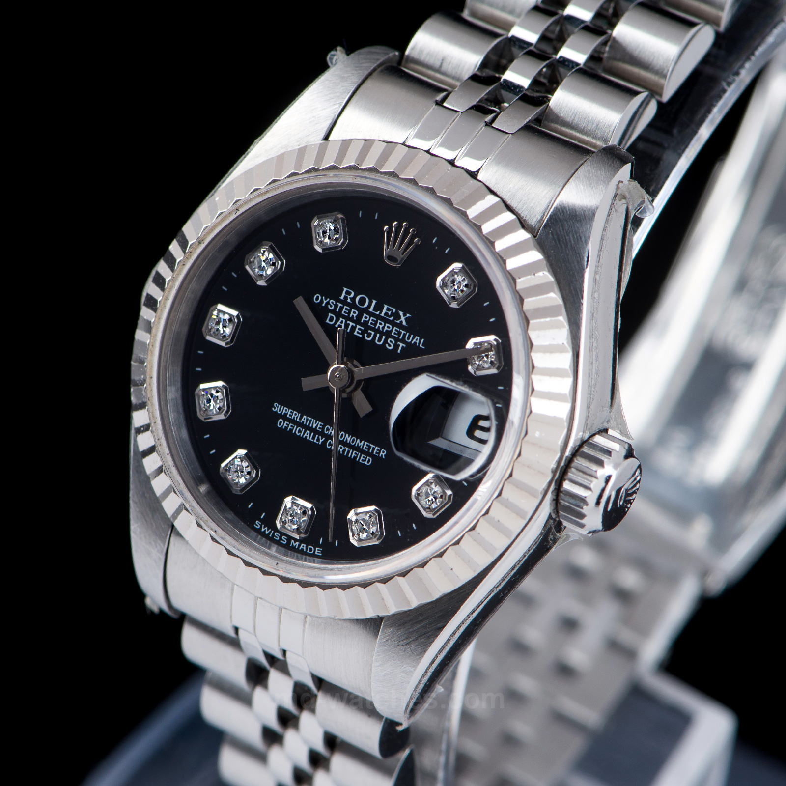 rolex oyster perpetual datejust superlative chronometer officially certified with diamonds